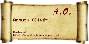 Armuth Olivér névjegykártya